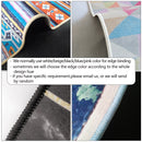 Green Contrast Color Gold Line Living Room Bedroom Bedside Carpet Floor Mat