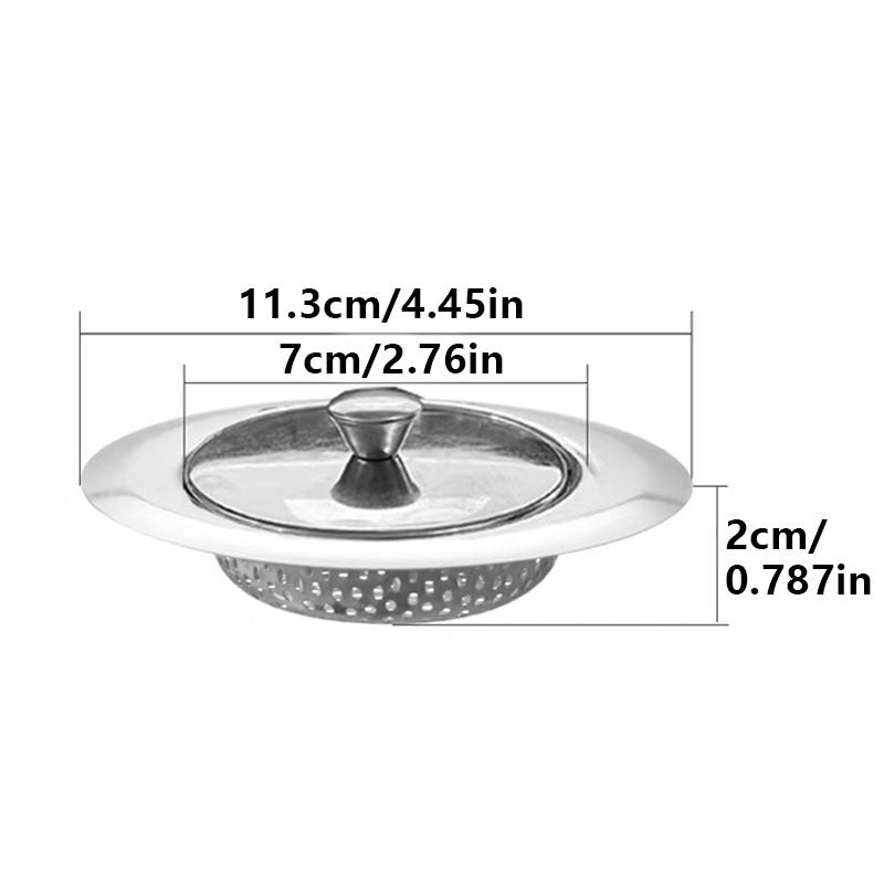 Stainless Steel Sink With Lid Deodorant Filter Vegetable Washing Sink Pool Water Strainer