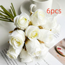 Simulation Handwriting Roses 12 PCs Valentine's Day Fake Rose Flower