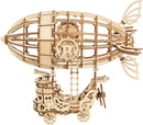 ROBOTIME Pumpkin Cart Hot Air Ballon Airship Gramophone Wooden Puzzle 3D Jigsaw Mechanical Model Construction Toys Gift TG302 TG406 TG407 TG408