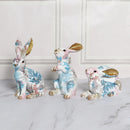 Painted Jade Rabbit Ornaments Cute Rabbit Resin Ornaments
