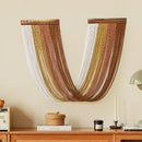 Bohemian Creative Hand Weaving Wood Board Tassel Tapestry