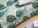 Single Sofa Cover Sofa Blanket Japanese Green Leaf Sofa Cover