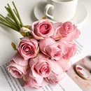 Simulation Handwriting Roses 12 PCs Valentine's Day Fake Rose Flower