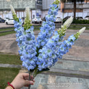 French 5 Fork Hyacinth White Violet Wedding Road Lead Fake Flower