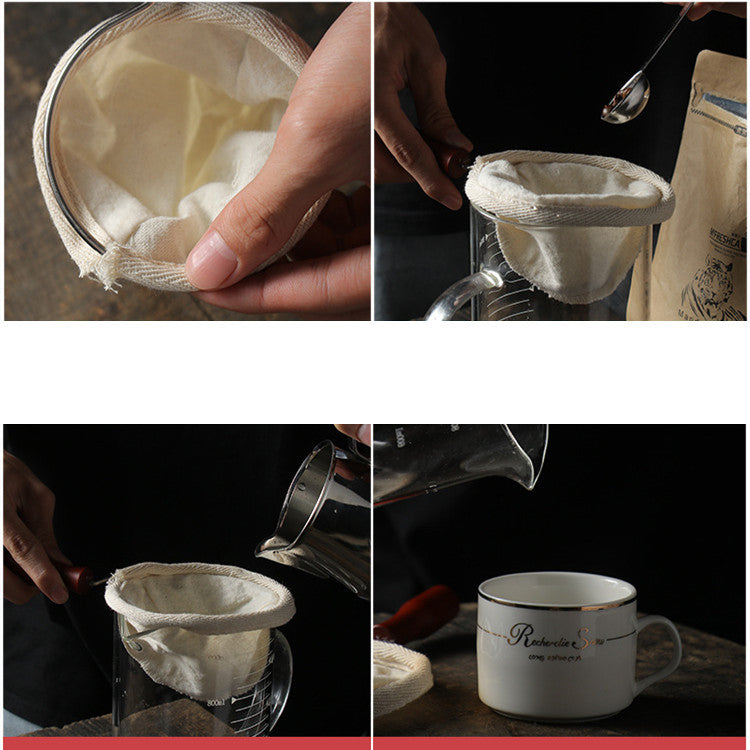 Reusable Stainless Steel Handle Coffee Filter Bag
