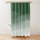 Sage Green Watercolor Ombre Shower Curtain Bathroom Fabric