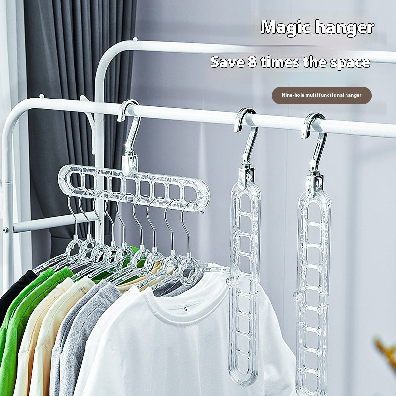 Glacier Pattern Nine-hole Hanger Household Foldable And Contractible