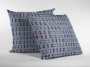 16" Blue Gray Spades Zippered Suede Throw Pillow-3
