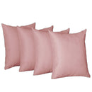 Set Of Four 18" X 18" Light Pink Polyester Zippered Pillow Cover-1