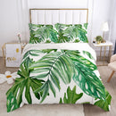 Nordic Spring Bedding Set Green Leaf Quilt Cover