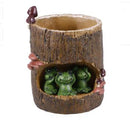 Green Frog Flower Pot