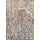 3' X 5' Beige Gray And Taupe Abstract Washable Indoor Outdoor Area Rug-5