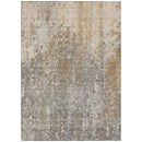 3' X 5' Beige Gray And Taupe Abstract Washable Indoor Outdoor Area Rug-1