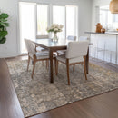 3' X 5' Beige Gray And Taupe Abstract Washable Indoor Outdoor Area Rug-8