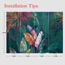 Hand Painted Tropical Rainforest Hotel Background Wallpaper Japanese Banana Leaf Wall