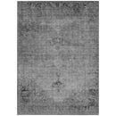 5' X 8' Gray Silver And Charcoal Oriental Washable Indoor Outdoor Area Rug-5
