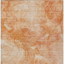 5' X 8' Salmon Peach And Ivory Nautical Washable Indoor Outdoor Area Rug-5