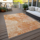 5' X 8' Salmon Peach And Ivory Nautical Washable Indoor Outdoor Area Rug-6