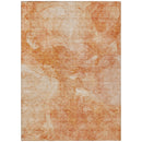 5' X 8' Salmon Peach And Ivory Nautical Washable Indoor Outdoor Area Rug-1
