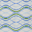 5' X 8' Sky Blue And Beige Abstract Washable Indoor Outdoor Area Rug-5