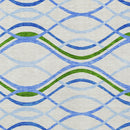 5' X 8' Sky Blue And Beige Abstract Washable Indoor Outdoor Area Rug-4