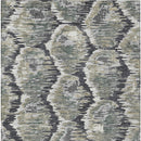 3' X 5' Charcoal Gray And Silver Abstract Washable Indoor Outdoor Area Rug-6