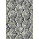 3' X 5' Charcoal Gray And Silver Abstract Washable Indoor Outdoor Area Rug-1