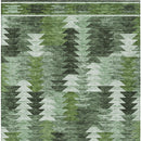 8' X 10' Olive Green And Fern Green Southwestern Washable Indoor Outdoor Area Rug-6
