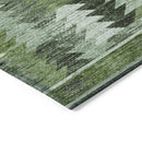 8' X 10' Olive Green And Fern Green Southwestern Washable Indoor Outdoor Area Rug-4