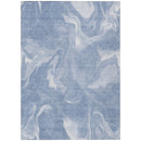 8' X 10' Blue And Sky Blue Abstract Washable Indoor Outdoor Area Rug-1