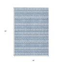 3' X 5' Blue And Denim Blue Southwestern Washable Indoor Outdoor Area Rug-2