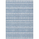 3' X 5' Blue And Denim Blue Southwestern Washable Indoor Outdoor Area Rug-1