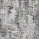 3' X 5' Taupe Gray And Silver Abstract Washable Indoor Outdoor Area Rug-6