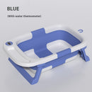 0-3 Years Old Baby Folding Tub Sitting Lying Wash Portable With Water Thermometer