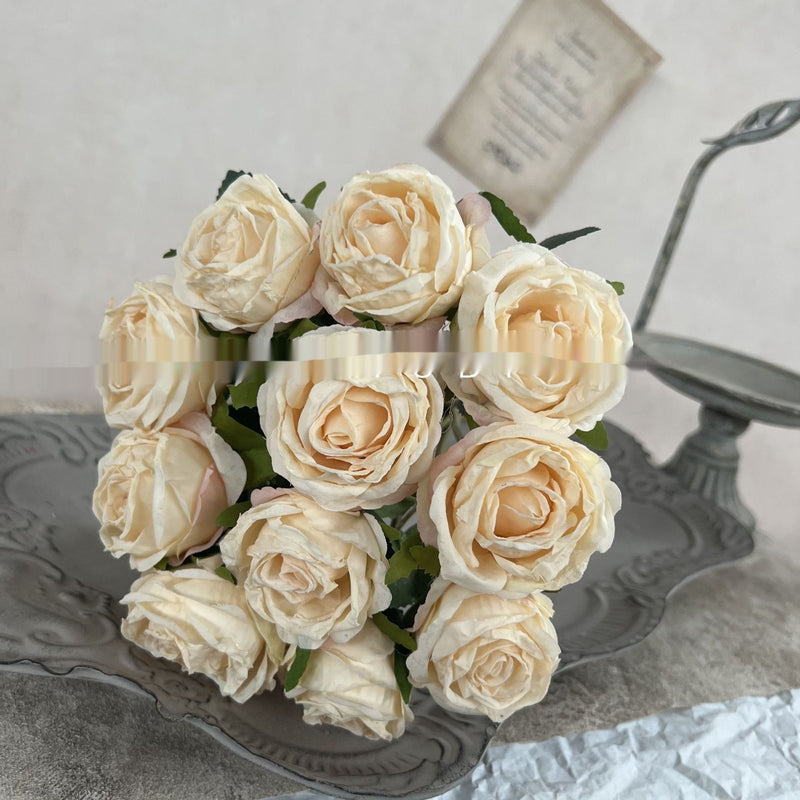Rose Mori Style Combination Bridal Bouquet Dry Artificial Flower Rose