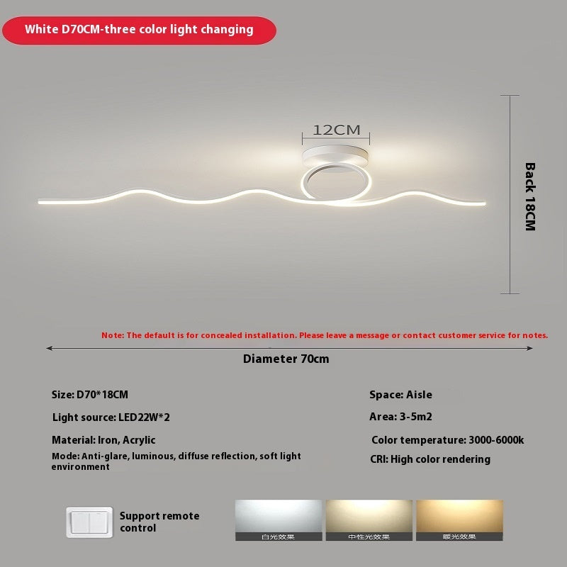 Aisle Corridor Simple Modern Entrance Foyer Hallway Balcony Cloakroom Ceiling Strip Ceiling Lamp