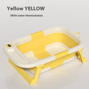 0-3 Years Old Baby Folding Tub Sitting Lying Wash Portable With Water Thermometer