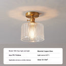 Brass Glass Ceiling Lamp Corridor Ceiling Lamp