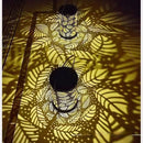 Cross-border Retro Solar Lantern Iron Hollow Storm Lantern Courtyard Decoration Desk Lamp Garden Projection