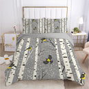 Nordic Spring Bedding Set Green Leaf Quilt Cover
