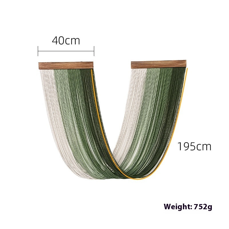 Bohemian Creative Hand Weaving Wood Board Tassel Tapestry