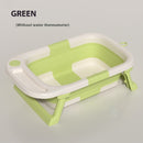 0-3 Years Old Baby Folding Tub Sitting Lying Wash Portable With Water Thermometer