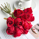 Simulation Handwriting Roses 12 PCs Valentine's Day Fake Rose Flower