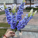 French 5 Fork Hyacinth White Violet Wedding Road Lead Fake Flower