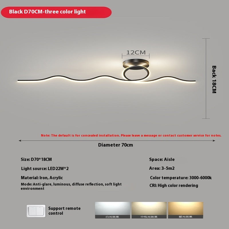 Aisle Corridor Simple Modern Entrance Foyer Hallway Balcony Cloakroom Ceiling Strip Ceiling Lamp