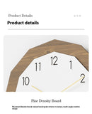 Punch-free Noiseless Hanging Clock Living Room Wall Decorations