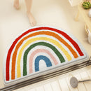 Bathroom Mats Household Bathroom Step Mat Semicircle Non-slip Carpet Door Mat