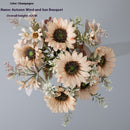 Autumn Wind Sun Bouquet Artificial Flower Factory Artificial Flower Green Plant