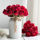 Simulation Handwriting Roses 12 PCs Valentine's Day Fake Rose Flower